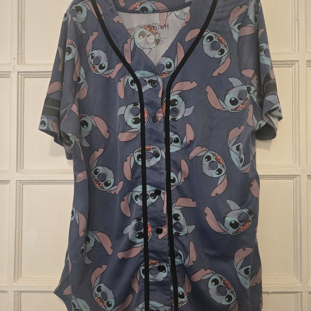 Disney Blue Stitch Men's Jersey Shirt